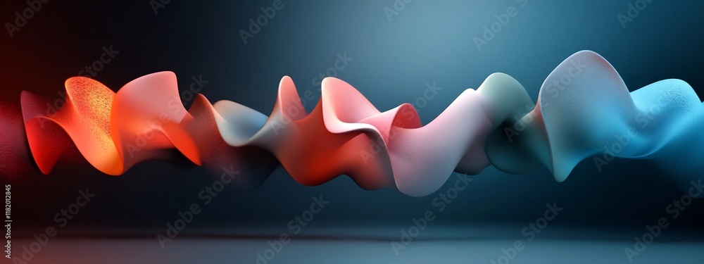 Aufkleber visually captivating 3d rendered depicting the doppler effect a physical phenomenon where the freque