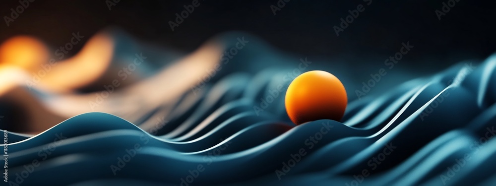 Poster visually stunning 3d depicting the doppler effect showcasing the changes in frequency and wavelength