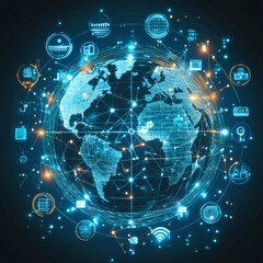 Fundo rede global de comunica&ccedil;&atilde;o