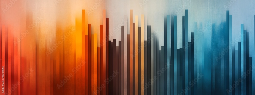 Poster vibrant and dynamic depicting a minimalist geometric spectrogram visualization showcasing the freque