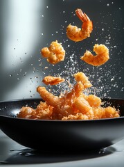 Crispy Fried Shrimp Tossed in Air

