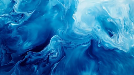 Obraz premium Abstract blue oil painting texture on canvas; fragment of unique artwork