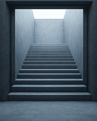 Staircase ascension modern architecture interior design minimalist perspective