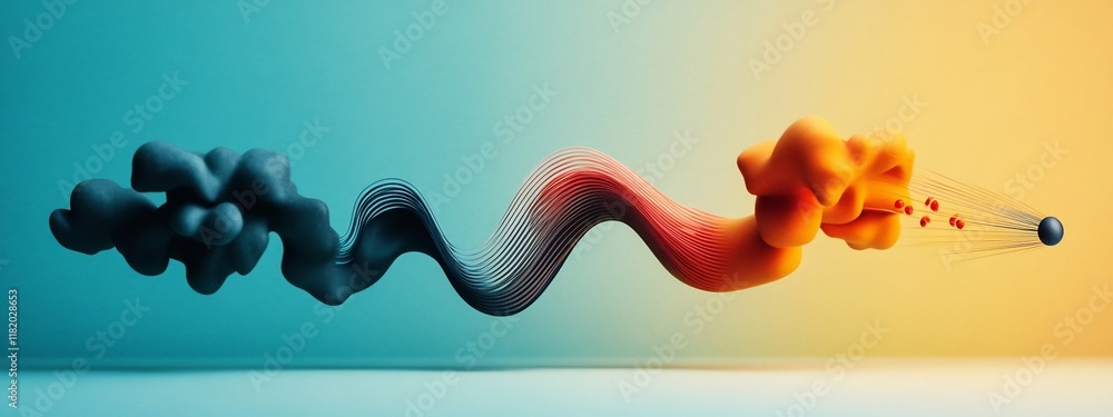 Poster vibrant waves of sound an of frequency and energy depicting the interplay of color motion and the dy