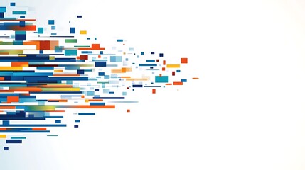 Obraz premium Abstract Colorful Rectangular Shapes Design