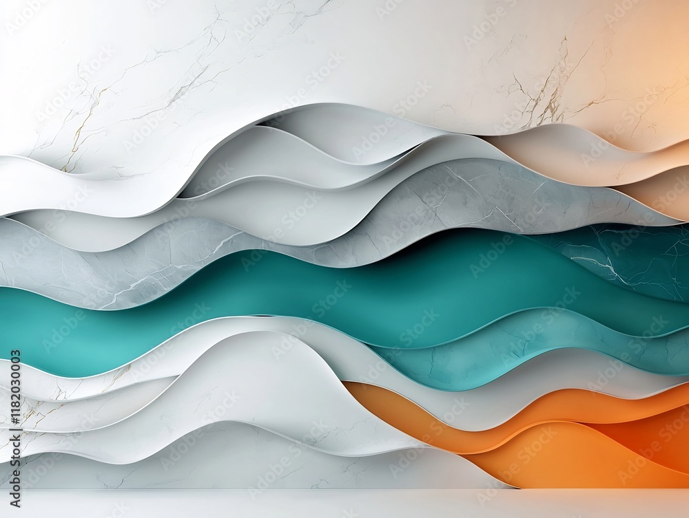 Poster captivating marble composition with ethereal swirling patterns and serene tones mesmerizing abstract