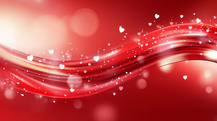 Valentine concept red heart isolated on blurred background.