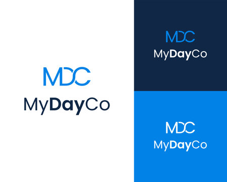 Initial Letter MDC Font Lettering Monogram Modern Simple Minimalist Vector Logo Design Illustration