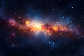 Fototapeta premium Captivating Cosmic Tapestry A Luminous of the Milky Way Galaxy