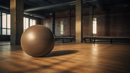 A photo of a medicine ball and stability ball