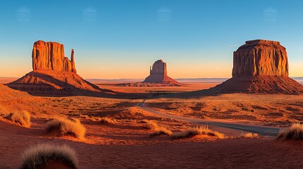 Monument valley at sunset