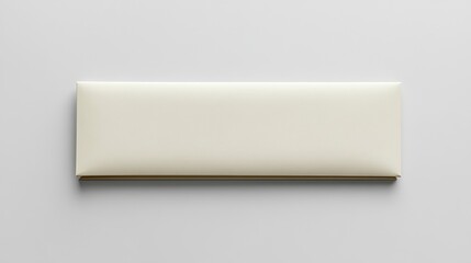 Minimalist Cream Colored Rectangle on Smooth Gray Background