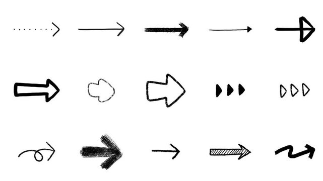 Hand-drawn object animation 1 (arrow)
