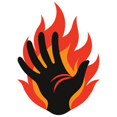 Creative Fire Hand Holding Logo