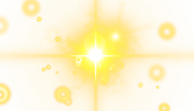 Glowing Yellow Starburst With Light Effects on a Transparent Background - Powered by Adobe