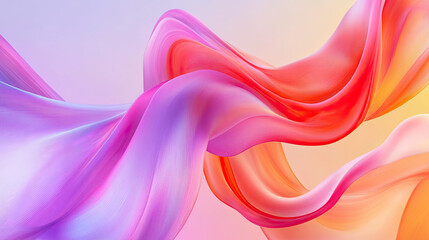 Fototapeta premium Colorful Abstract Wave Design with Flowing Silk Texture and Light