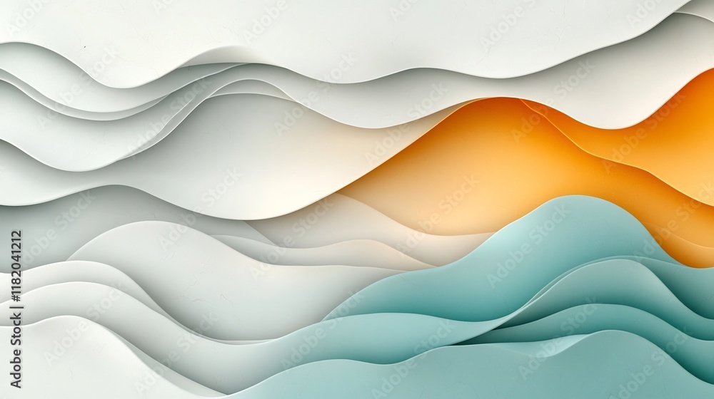 Poster mesmerizing marble like abstract background showcasing a harmonious blend of white gray and turquois