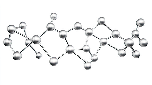 Molecular Structure Visualization in Abstract Scientific Background - Powered by Adobe