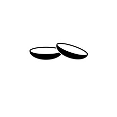 Optical Eye Contact Lens, Opthalmology Solid Flat Vector Icon Isolated on White Background.