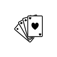 Mystery Magical Tarot Cards Solid Flat Vector Icon Isolated on White Background.
