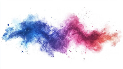 Fototapeta premium Watercolor nebula isolated on a white background