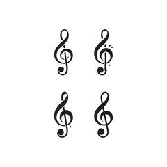 Fototapeta premium treble clef icon