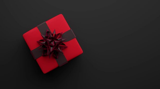 abstract gift box as present - 3d rendering 4k seamless loop