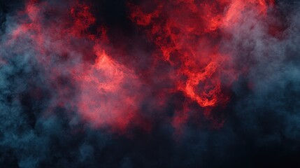Dramatic Red and Blue Smoke Background for Creative Projects