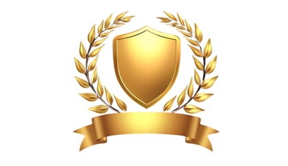 gold laurel wreath.Vintage logo design 