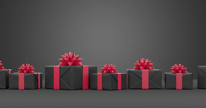 abstract gift box as present - 3d rendering 4k DCI seamless loop