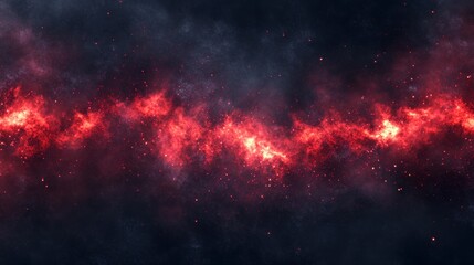 Fototapeta premium Stunning Red Nebula Against Dark Cosmic Background for Astronomy
