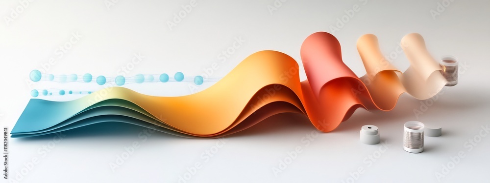 Poster frequency response diagram a 3d rendered abstract showcasing the visual representation of a material
