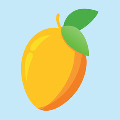 Fruitful Mango Cartoon Vector Icon Illustration