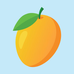 Fruitful Mango Cartoon Vector Icon Illustration