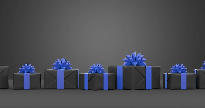 abstract gift box as present - 3d rendering 4k DCI seamless loop