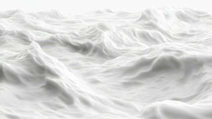 Fototapeta premium Modern 3D illustration of white seamless waves with layered textures and a play of light and shadow for depth