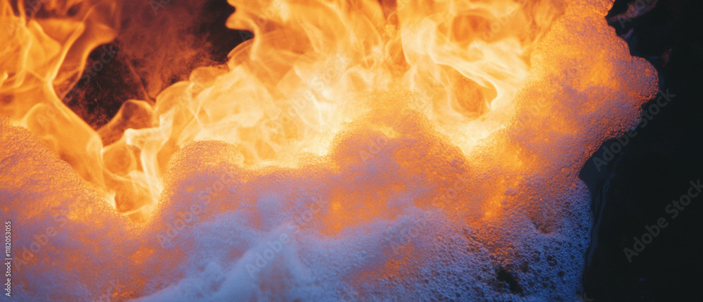 Leinwandbilder dynamic flame element isolated on black background for creative projects and design