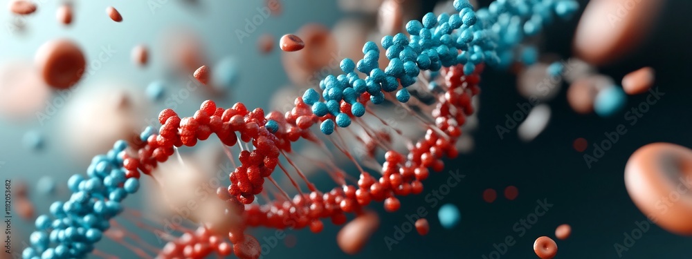 Poster vibrant digital depicting the frequency distribution of genetic mutations within a population the ab