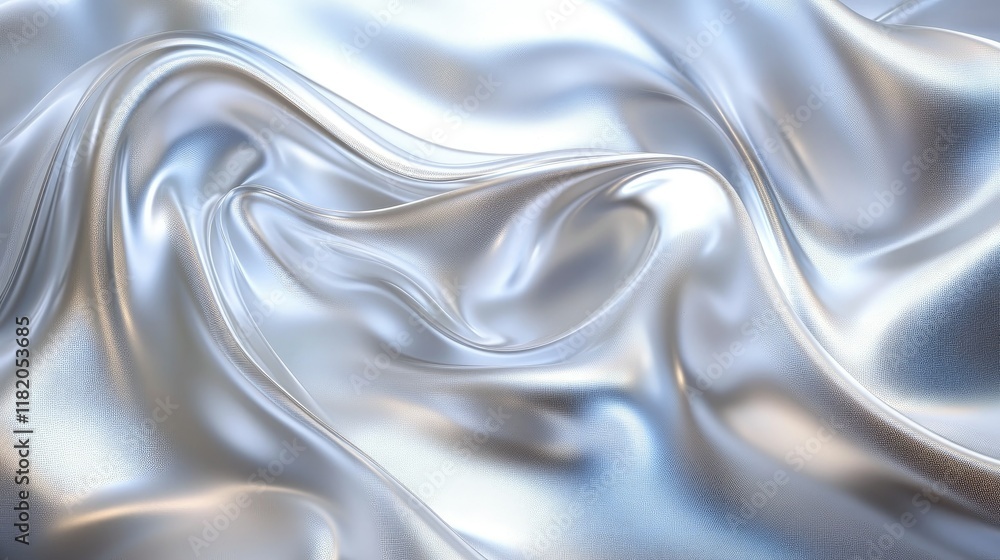 Poster smooth and seamless 3d white wave pattern with soft curves and dynamic lighting to create an elegant