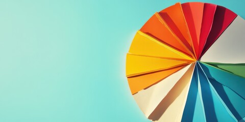 Obraz premium An Intriguing and Colorful Arrangement of Various Paper Folds Creating a Vibrant Spectrum