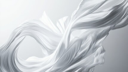 Fototapeta premium Abstract white streaks flowing over soft gray background modern design digital art high detail minimalist concept