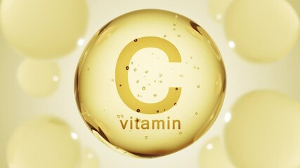 Vitamin C. Drop of vitamin C and cream collagen complex. Ascorbic acid serum . Natural skin care cosmetic stimulate collagen