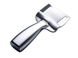 Closeup of a silver razor, study in sharpness, precision and modern design 