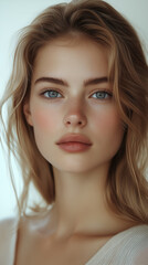 Fototapeta premium Beauty portrait of woman with natural makeup