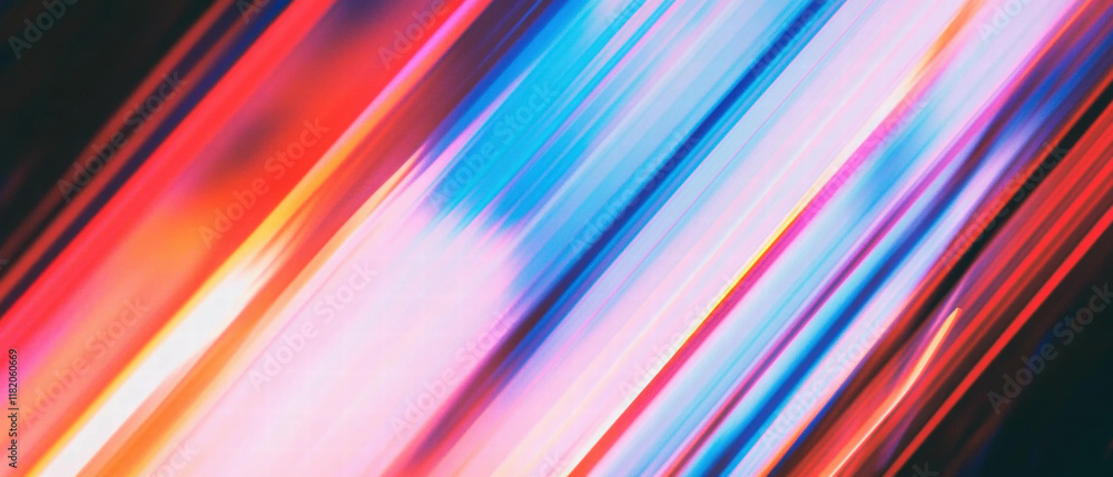 Poster Glitch effect showcasing dynamic rgb shift with distorted color channels in motion