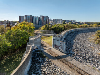 Manchester Cityscape, Flood Wall, Richmond, Virginia Skyline