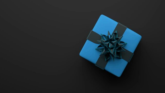 abstract gift box as present - 3d rendering 4k seamless loop