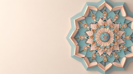 Elegant Pastel Mandala Design With Intricate Details