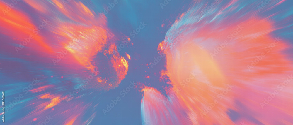 Poster Vibrant distortion effects create mesmerizing digital glitch patterns and textures