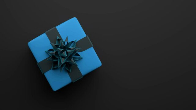 abstract gift box as present - 3d rendering 4k seamless loop